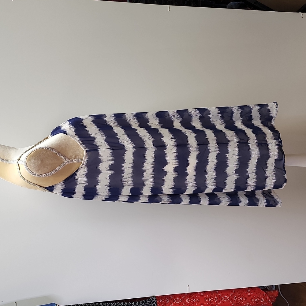 Size small Charming Charlie blue And white striped sleeveless dress.    C73 - Picture 3 of 9